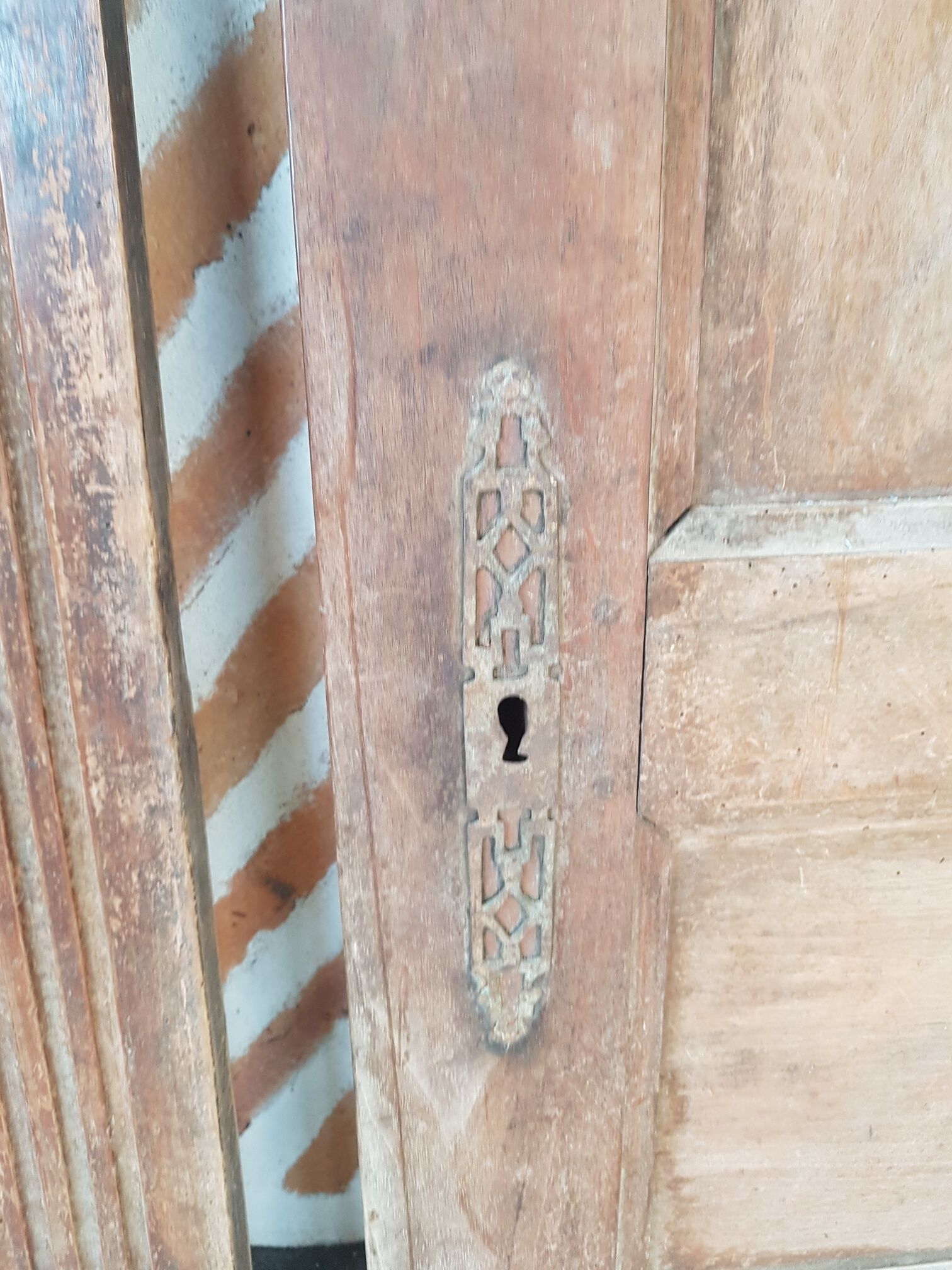 Old pair of rounded cabinet doors