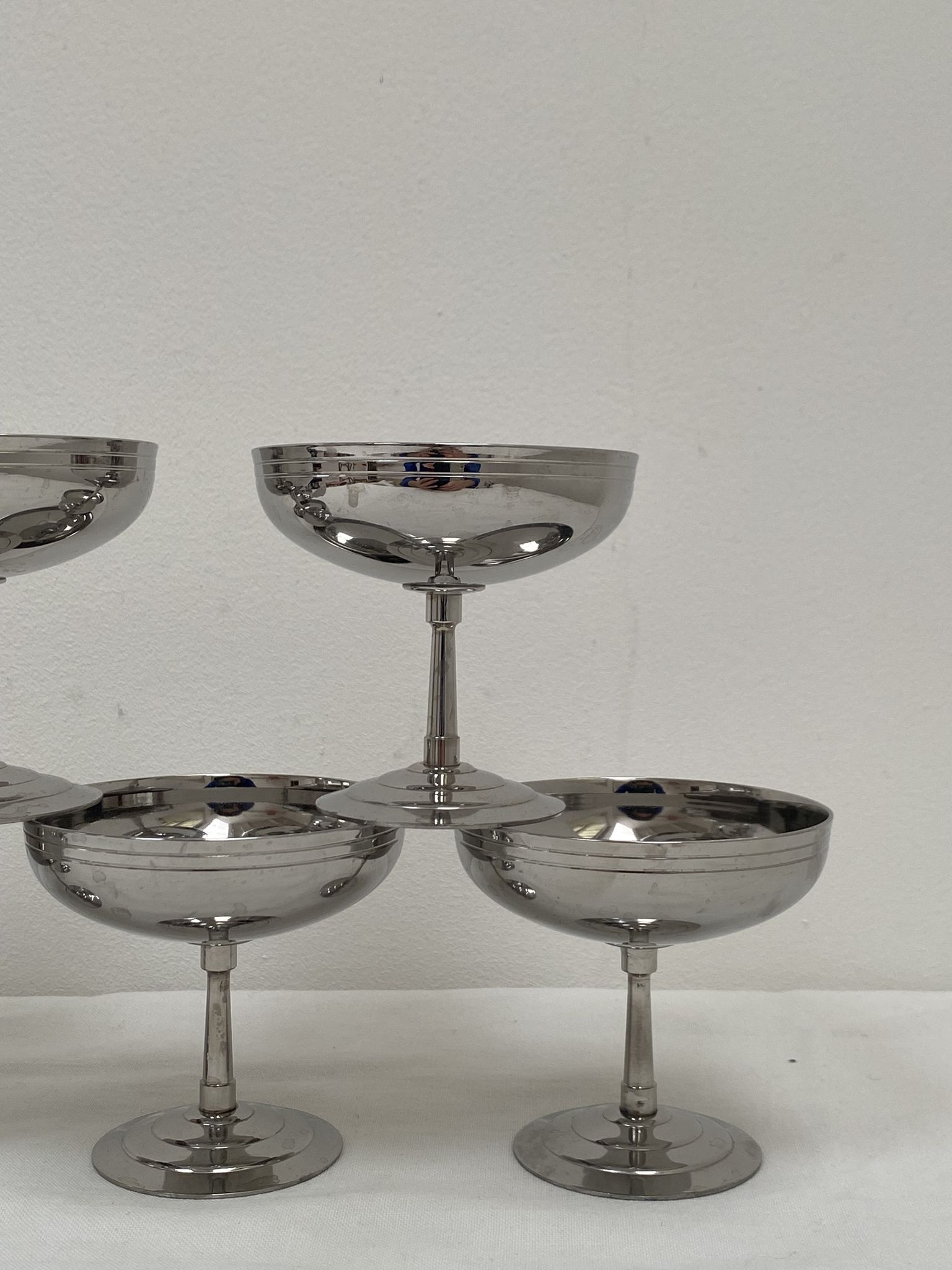 Ice cups x7 stainless steel brand Rémy Letang, 1970