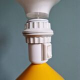 Vintage table lamp in yellow lacquered metal, 1980s