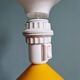 Vintage table lamp in yellow lacquered metal, 1980s