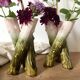 Pair of Art Nouveau branch slip vases