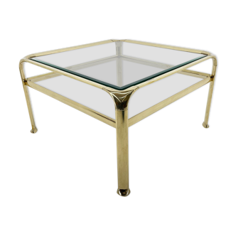 Mauro Lipparini Coffee Table, Brass & Glass, 1970's, Italy