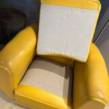 A leather club chair