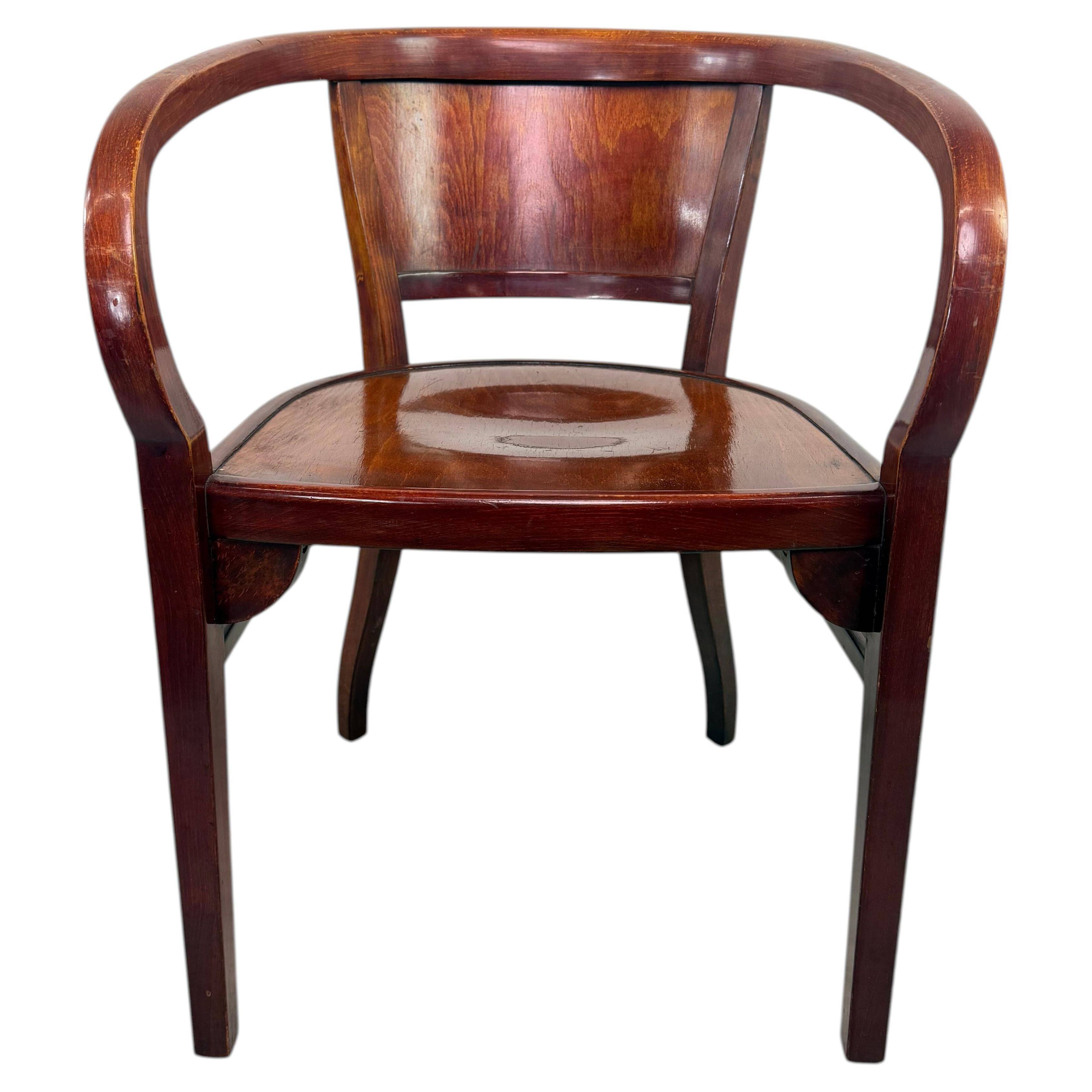 Extremely rare armchair no. 6521 by Otto Wagner for Thonet