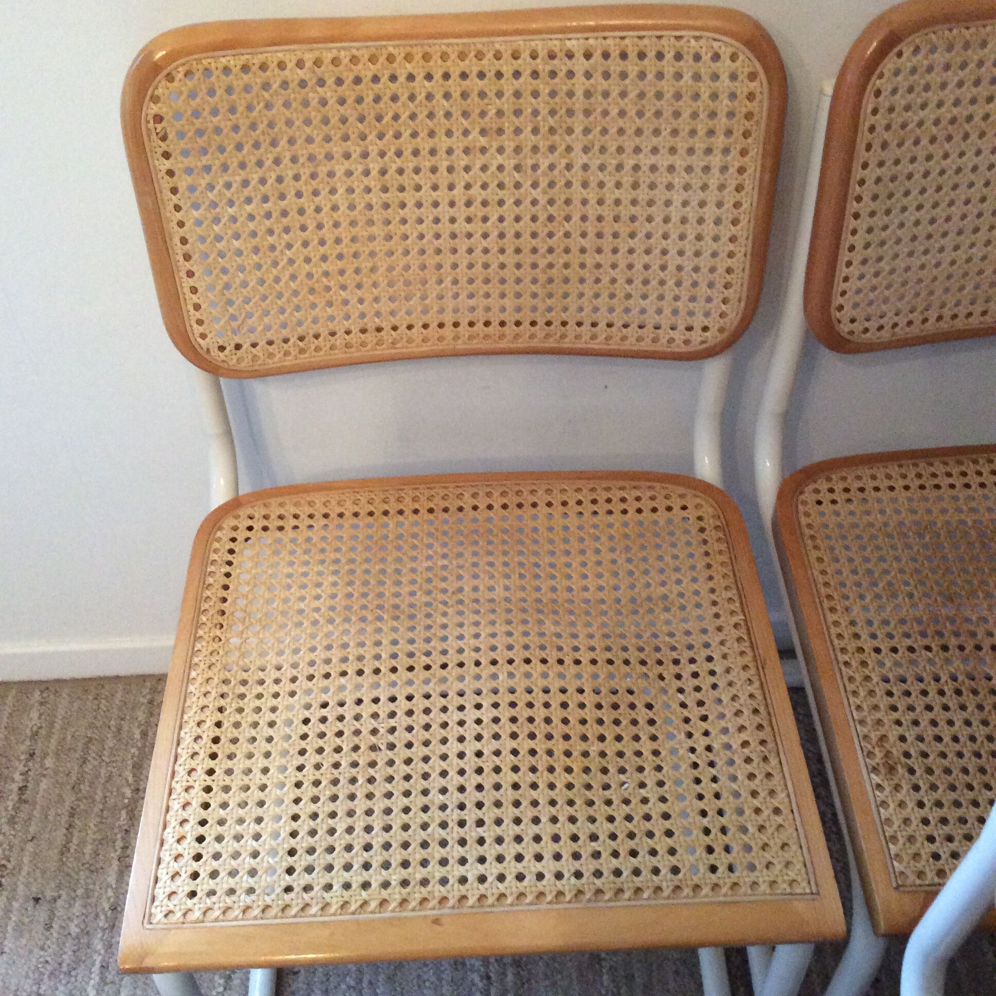Series of 4 chairs Marcel Breuer Cesca B32