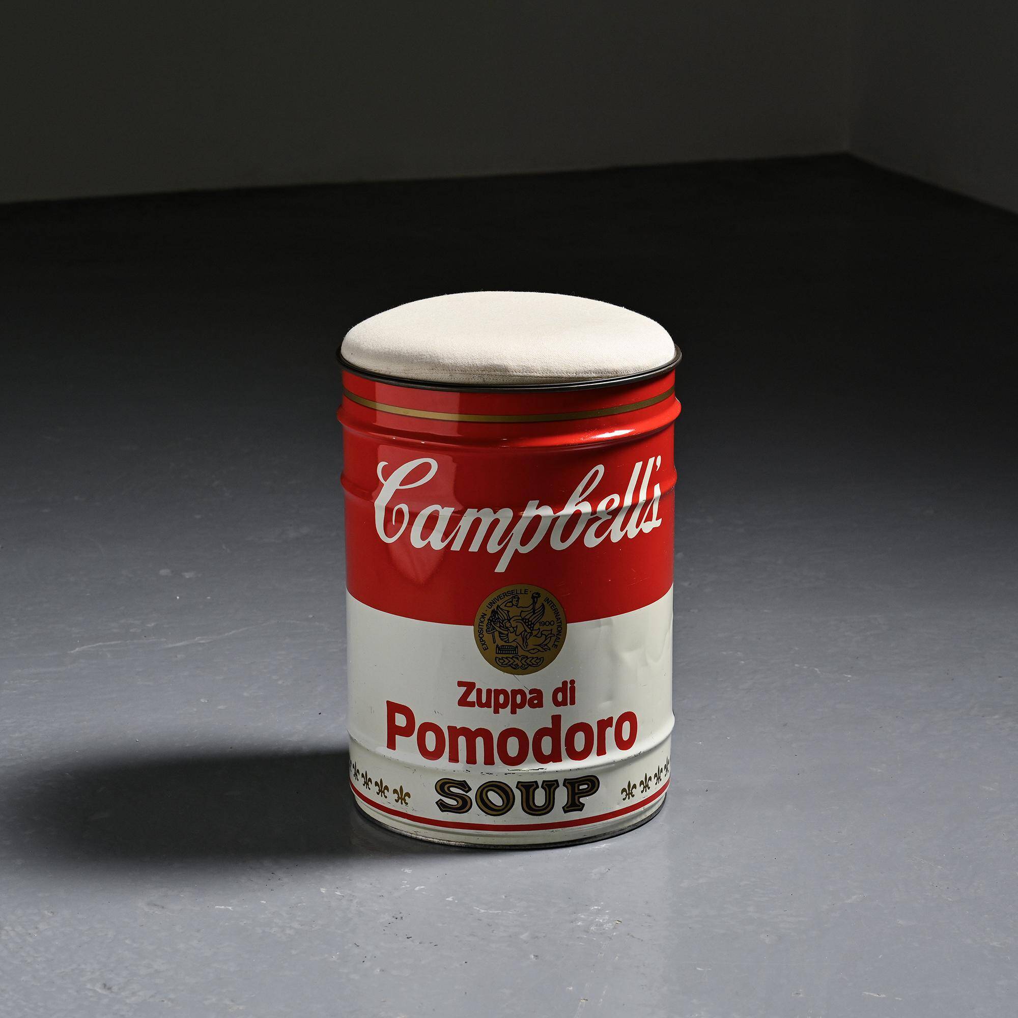 Tabouret « Campbell's Soup Can » par Dino Gavina, Ultramobile Simon, 1971