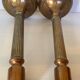 Pair of old brass candle holders