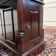 Classic English Desk Green Leather Inlay