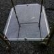 Small rolling table in glass and gold metal
