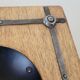 Ashtray empty pocket brutalist industrial metal and wood
