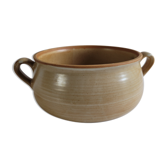 Soup bowl / salad bowl in stoneware with handles