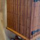 Rattan and bamboo sideboard in the style of "Le doux Minet" - 1960s/70s