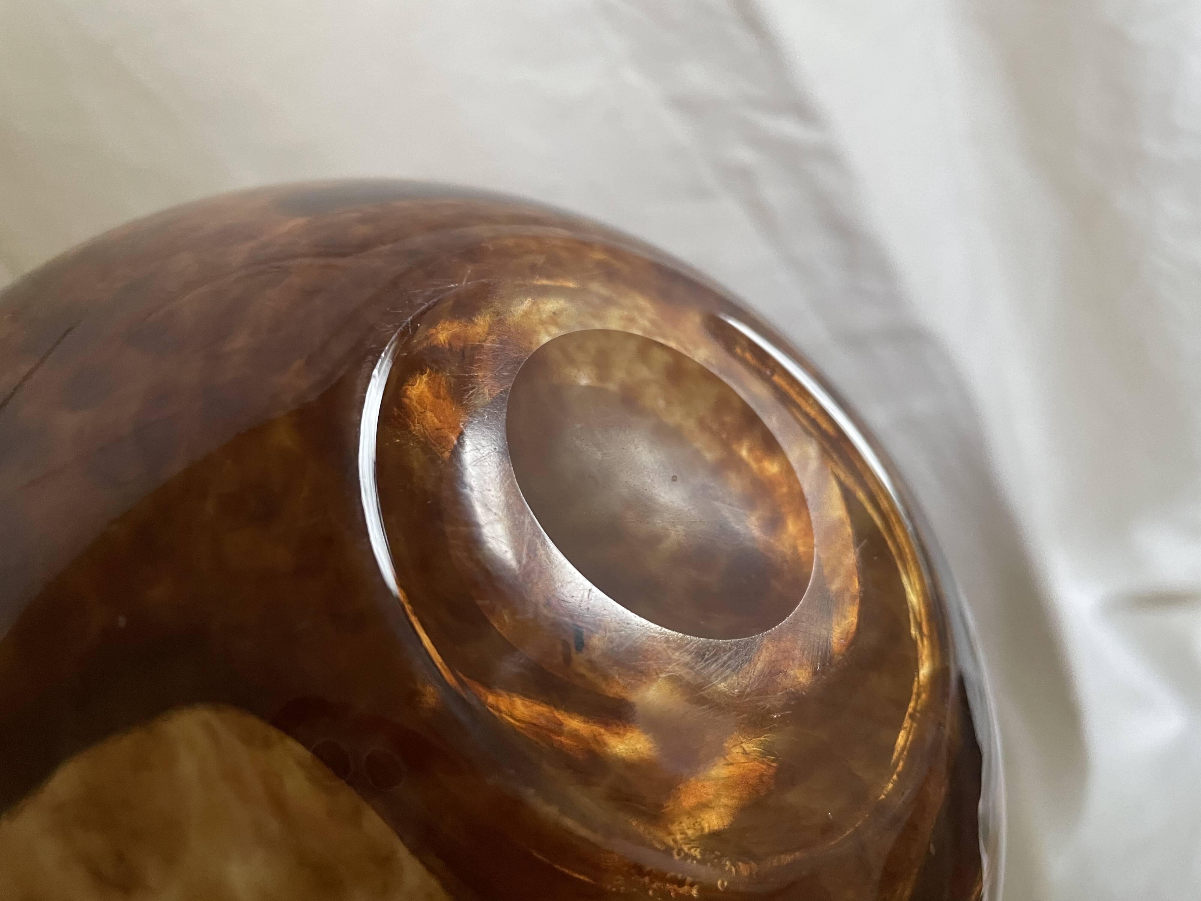 Amber glass vase