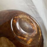 Amber glass vase