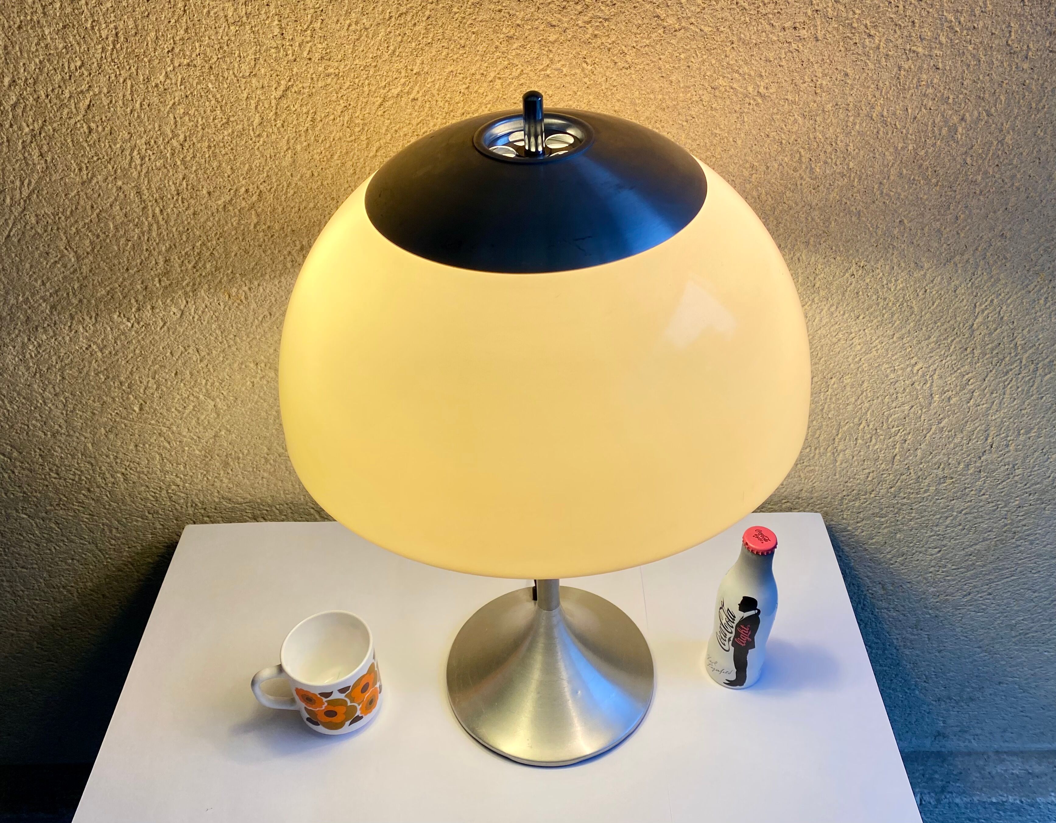 Lamp mushroom walking tulip Unilux France vintage design 70s