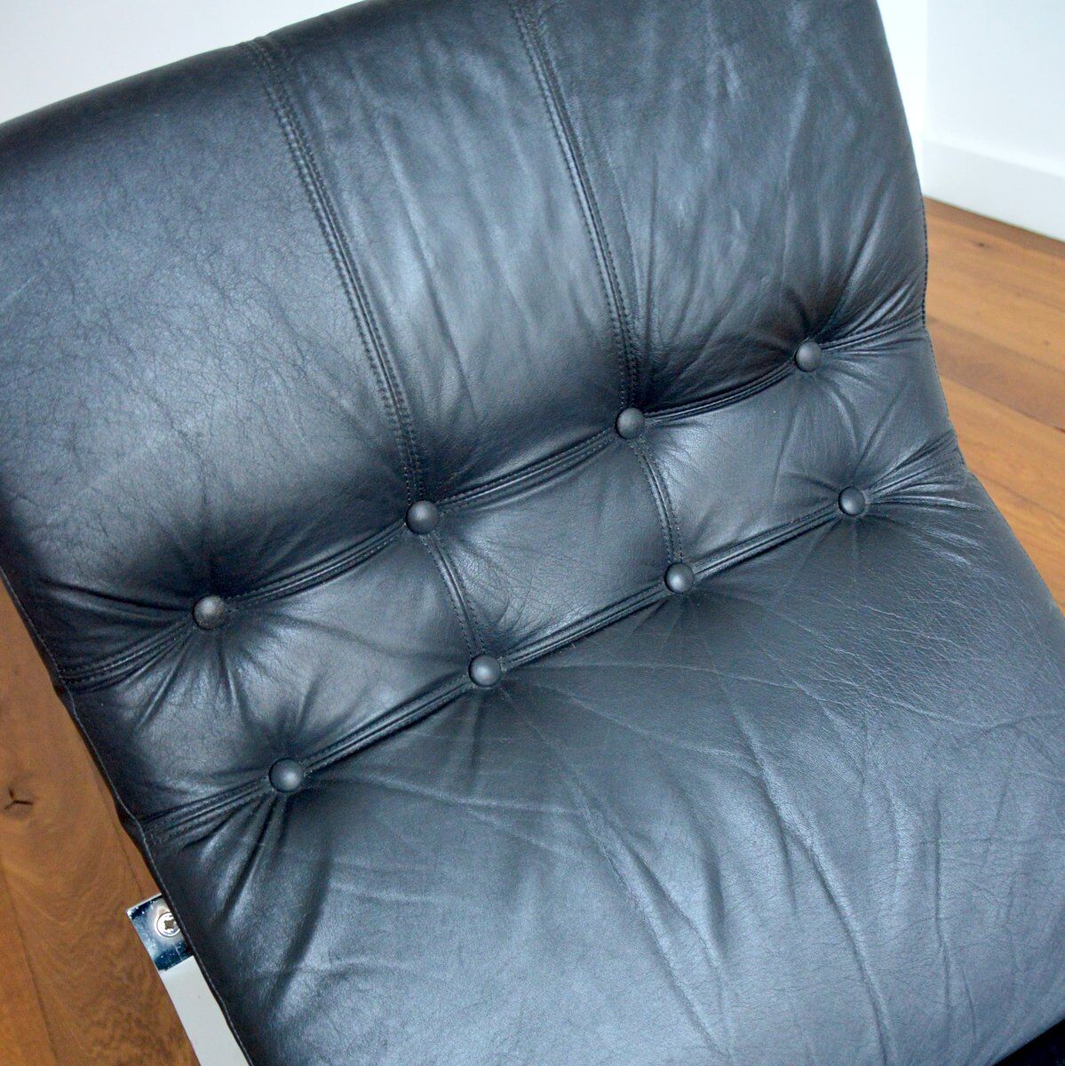Leather lounge armchair by Reinhold Adolf for horn, 1960s