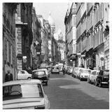 Photographic print Paris in 1965 rue Pigalle by day