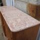 Art Deco sideboard in solid walnut and veneer – pink marble top