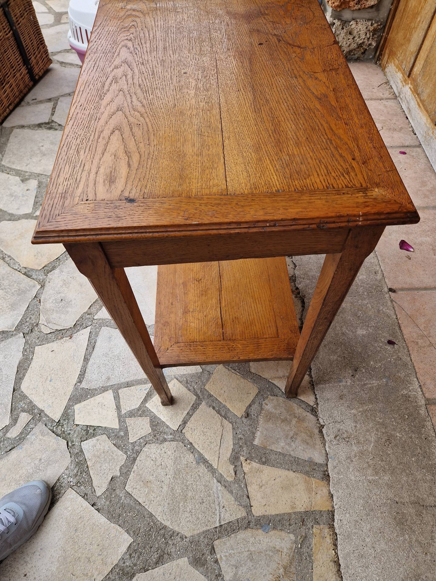 Vintage oak side table