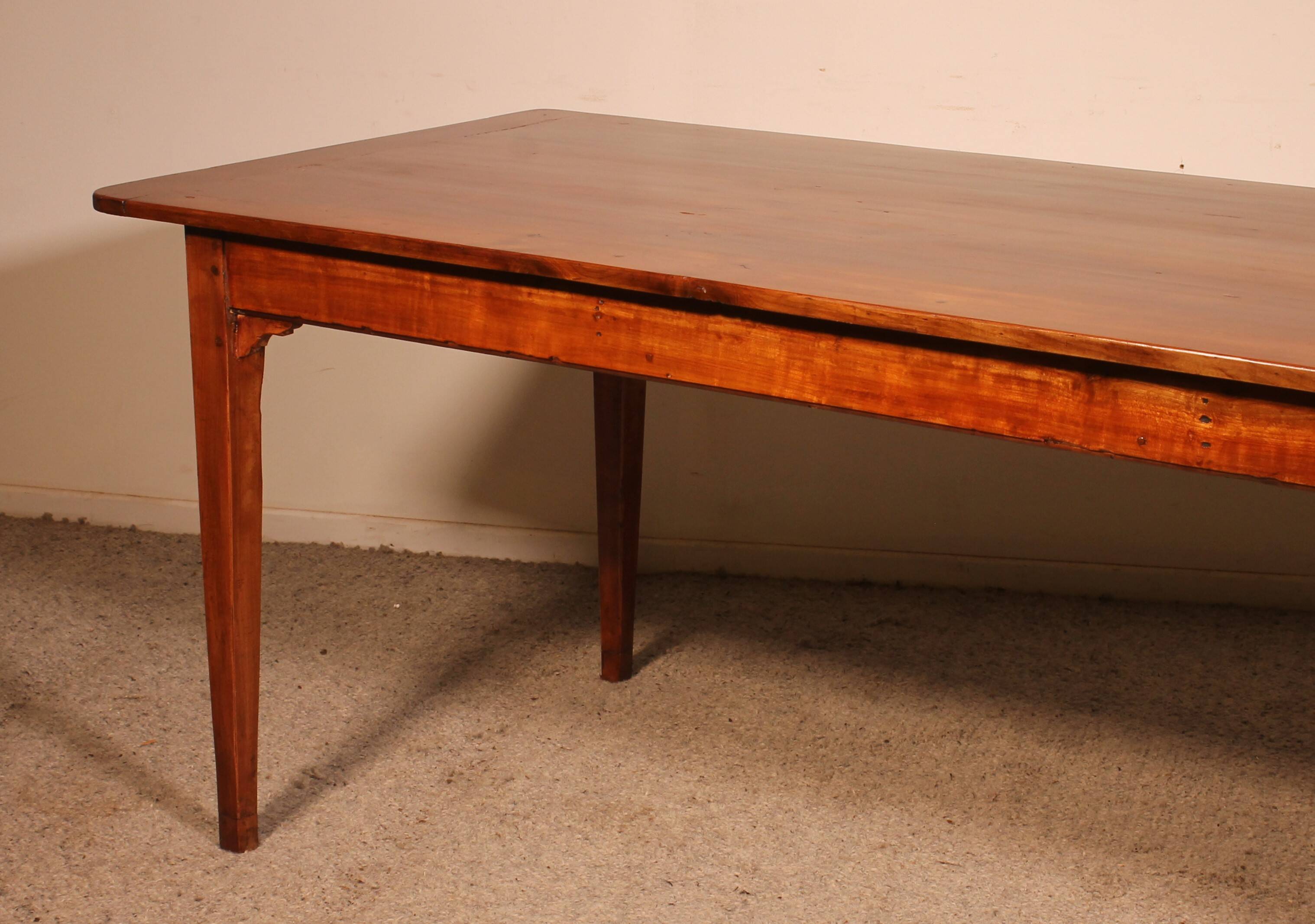 19th Century Cherry Wood Refectory Table