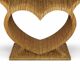 An Art Deco console made of beech wood and elm burl.