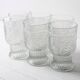 6 verres en verre pressé, Libochovice 1981