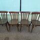 Set of 4 wooden bistro chairs - vintage - old
