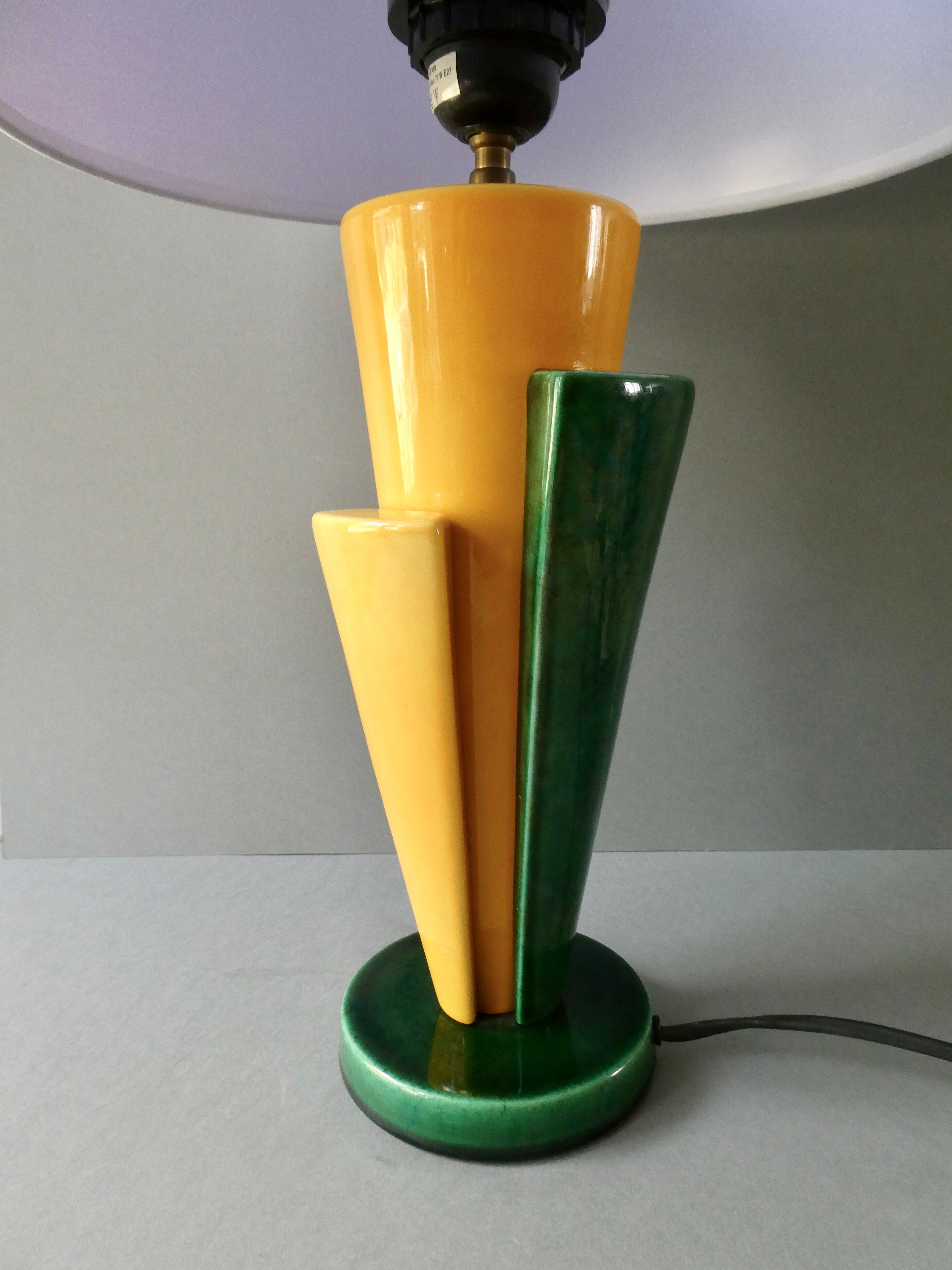 François Châtain ceramic lamp, 80