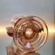 Vase Art déco en cristal Val Saint Lambert rose, série Luxval modèle Romeo, Belgique