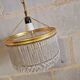 Crystal and brass cascade pendant chandelier