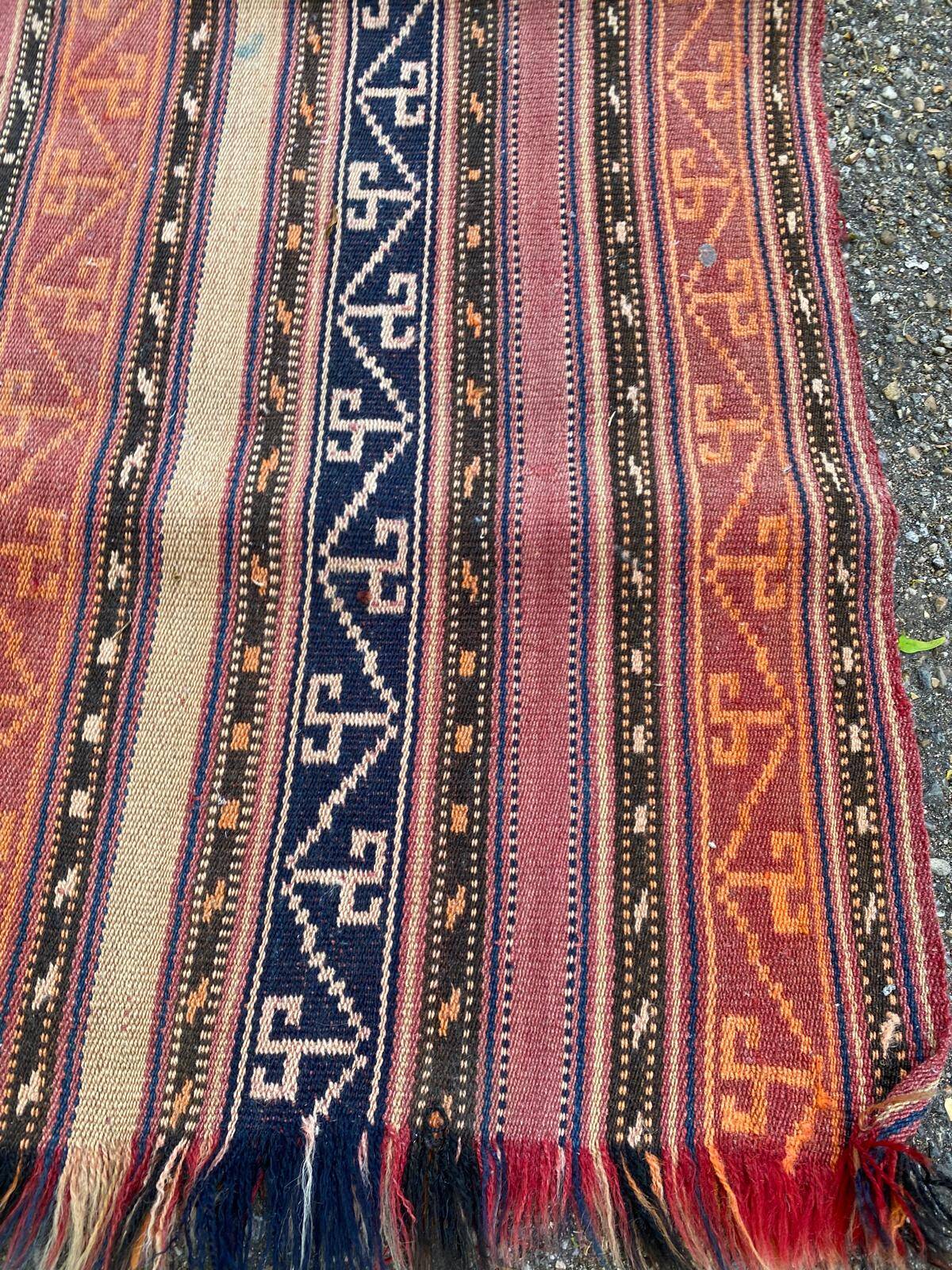 Kordi Persian rug hand-woven wool kilim 50x100cm