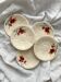 5 vintage floral earthenware coffee saucers from Digoin Sarreguemines 9225