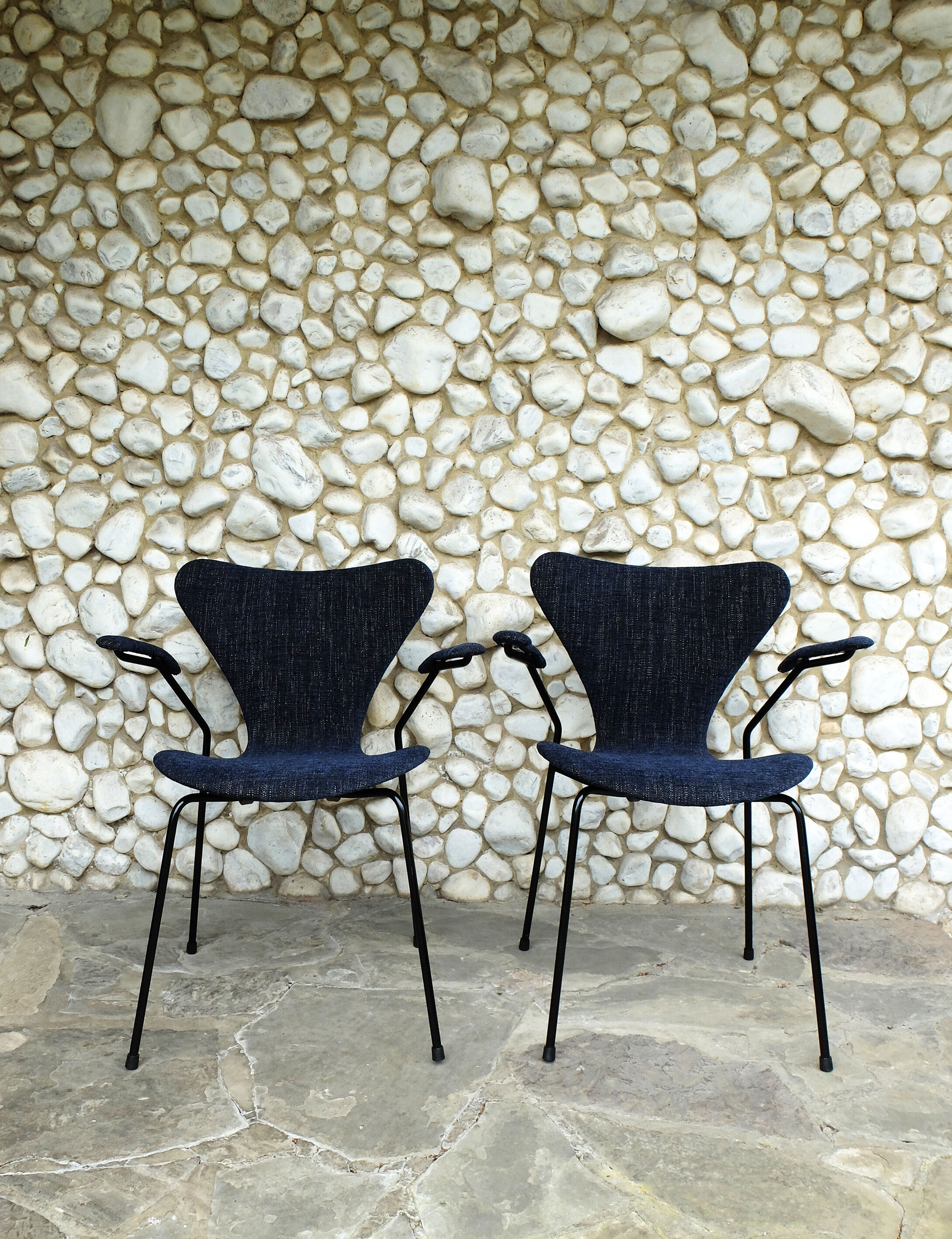 Pair armchairs 3270 butterfly series Arne Jacobsen for Fritz Hansen, vintage 1964