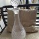 Crystal and glass wine decanter