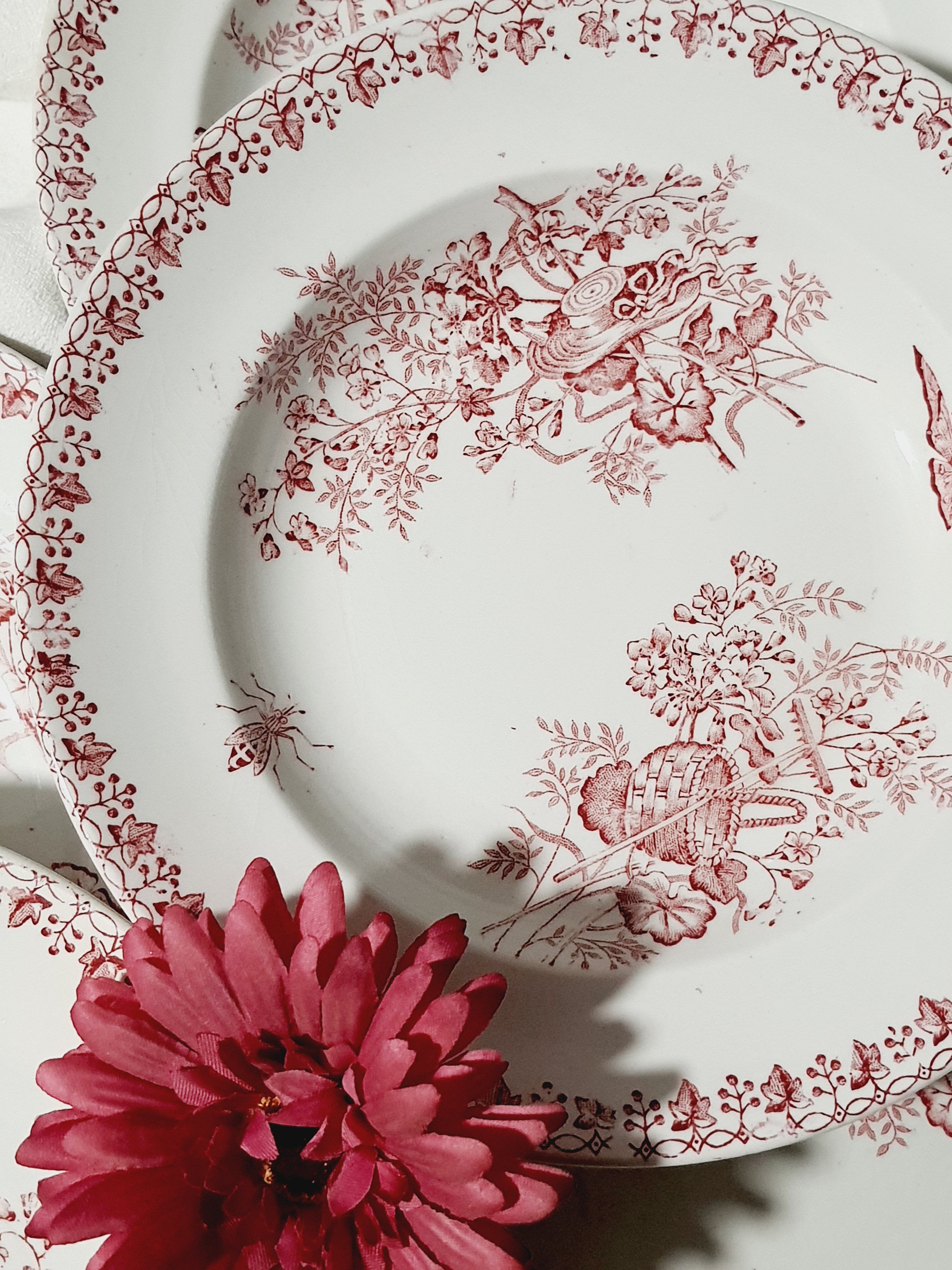 Lot of 6 hollow plates Onnaing Iron Land Model Harvest