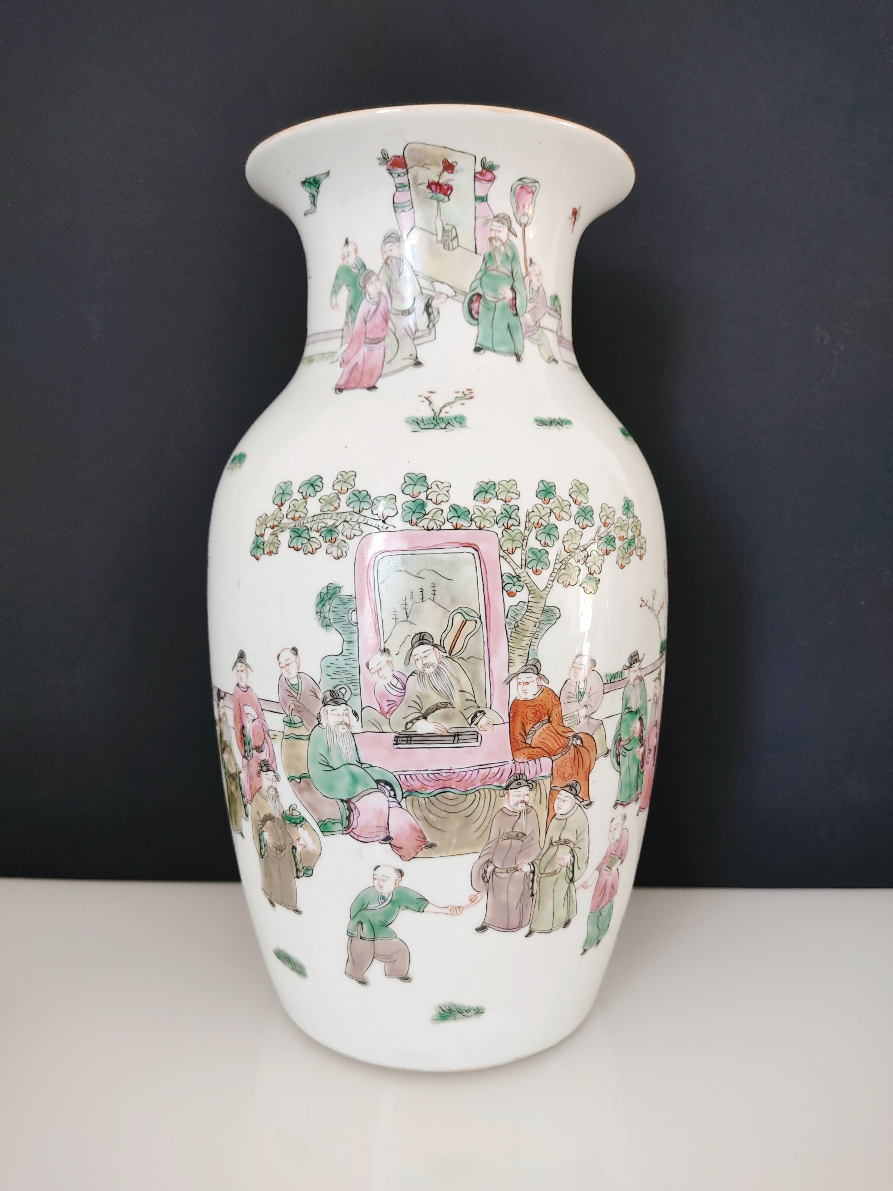 Chinese vase porcelain decoration characters