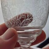 Lot of old small alcohol glasses, Lulli, in Baccarat crystal, signed