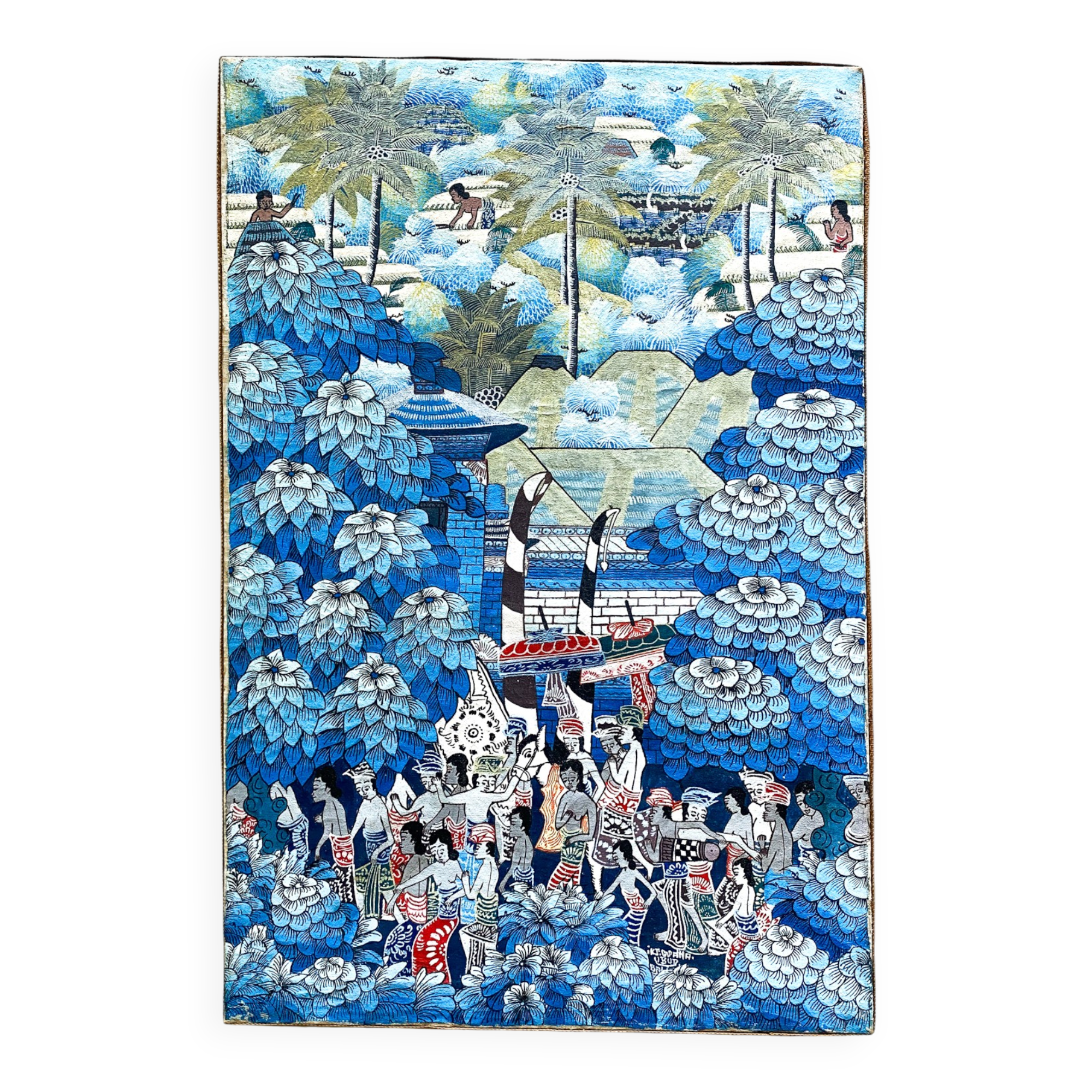 Balinese painting signed I KT. WANA