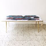 coffee table with ceramic tiles, 60s