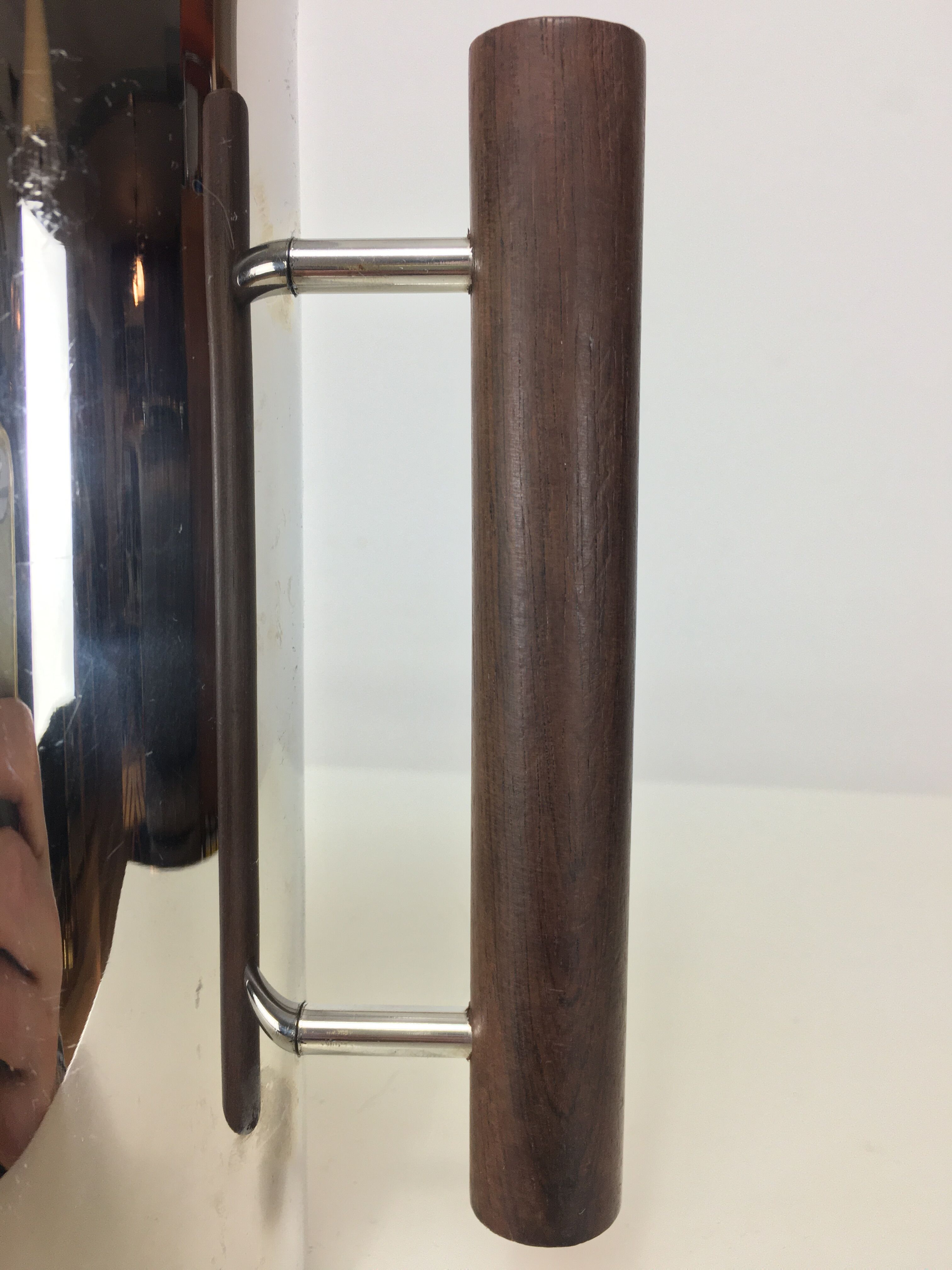 Scandinavian pitcher by Guy Degrenne, stainless steel and wood