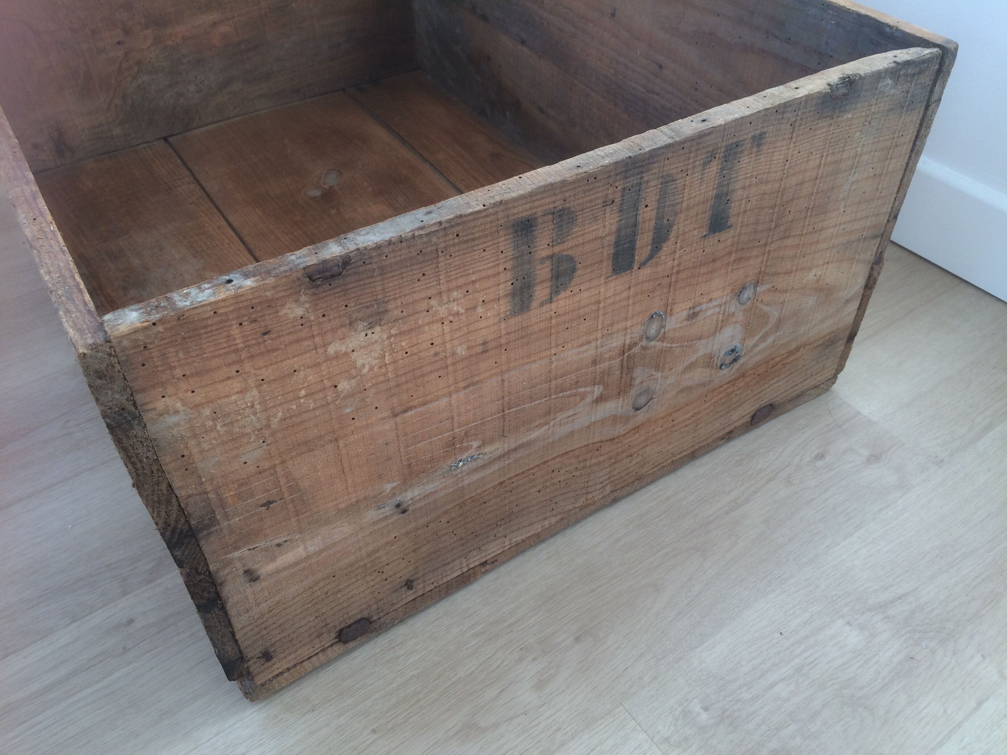 Wooden post-war crate