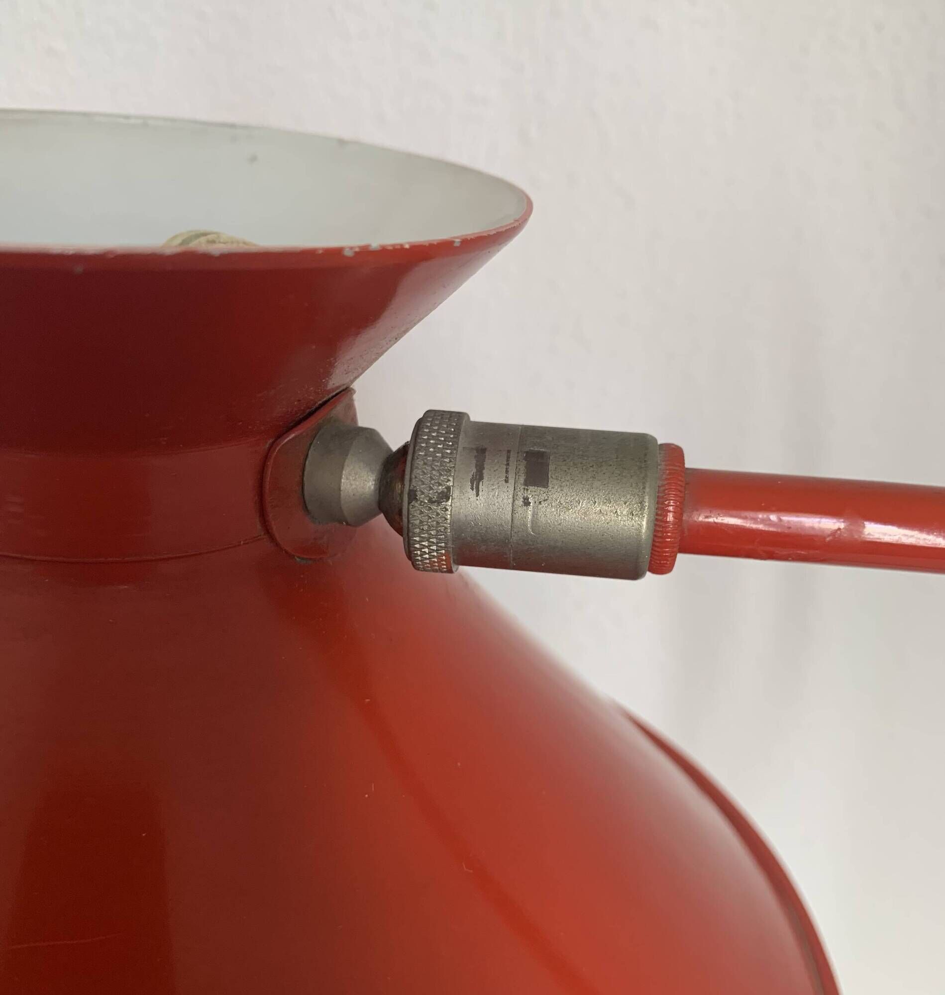 Vintage 1960s cardinal red diabolo desk lamp - 45 cm