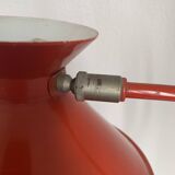 Lampe vintage 1960 bureau diabolo rouge cardinal - 45 cm