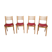 Set de 4 chaises années 70