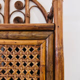 Vintage rattan wall shelf