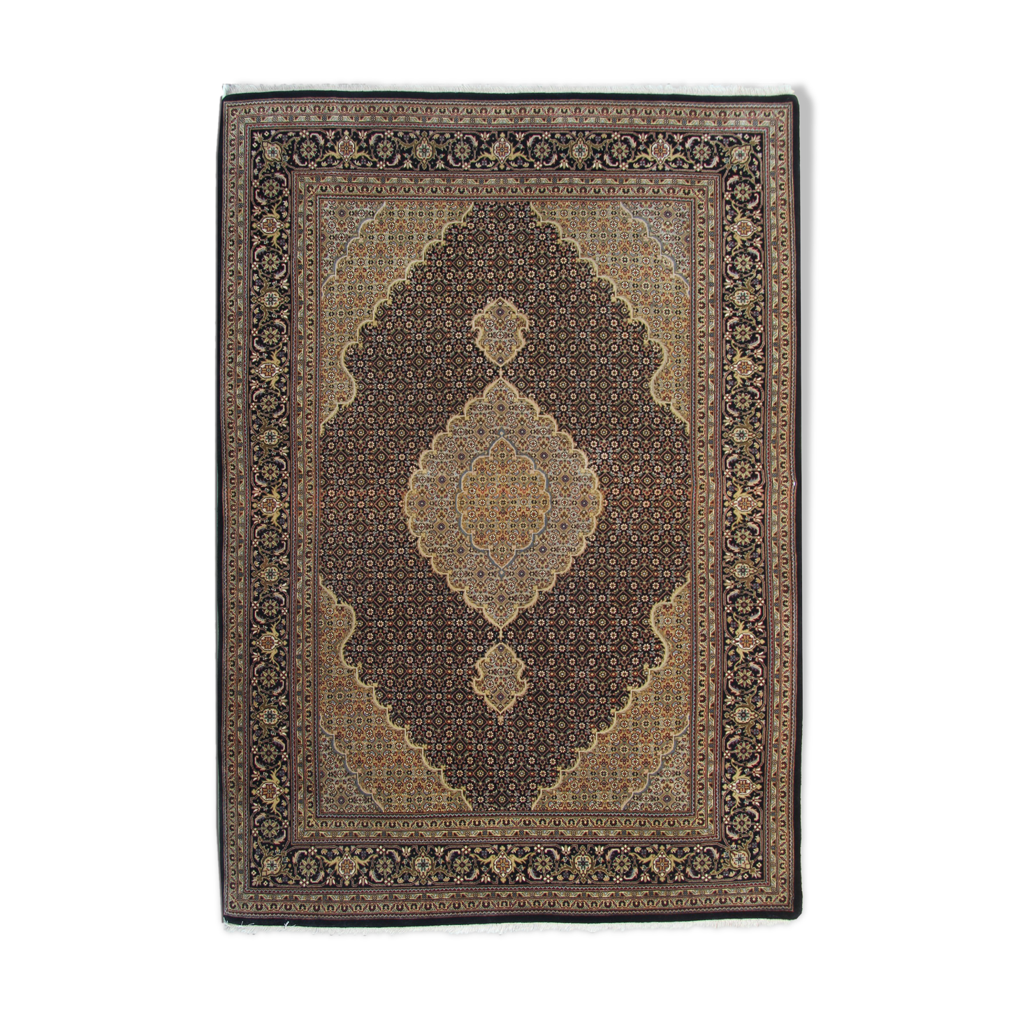 Handwoven Vintage Medallion Carpet Fine Wool Traditional Area Rug- 172x245cm