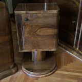 Art Deco bedroom set in walnut veneer, 1930s, set of 3