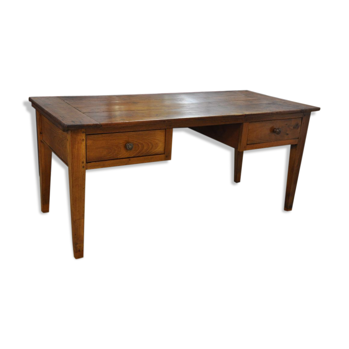 Old flat desk in cherry