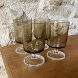 4 Luminarc stemmed glasses, Sweden model, 1970s