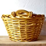 Large wicker basket - Woven wooden awning